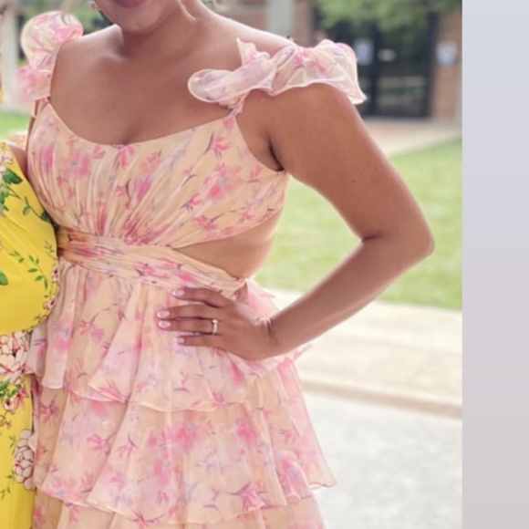 Mac Duggal Sleeveless Floral Cutout Ballgown - Picture 6 of 6